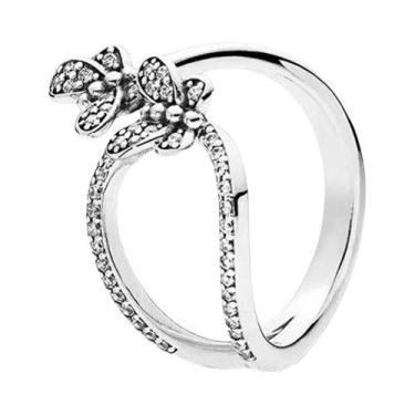 Imagem de Anel Feminino De Prata Esterlina 925 Com Estrela, Lua E Pata, Logotipo