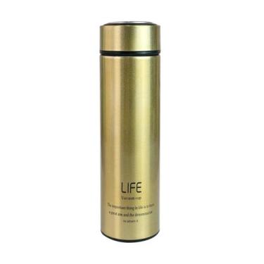 Imagem de Garrafa isotérmica de aço inox com infusor 500ml  - BF Brasil, Dourado