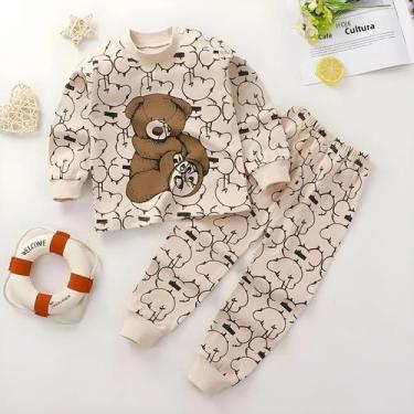 Imagem de Conjunto De Pijamas De Algodão Para Bebês 2024 Novo Traje Infantil Par