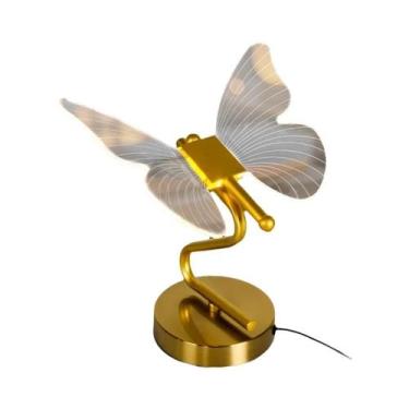 Imagem de Luminária De Mesa LED Borboleta Moderna Nórdica 3 Cores Para Quarto, C