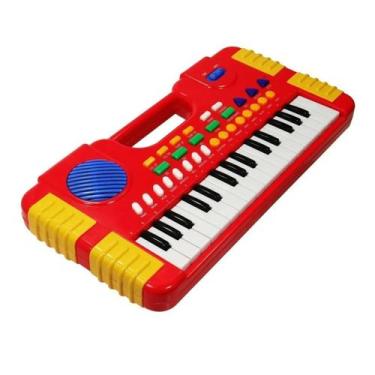 Imagem de Tecladinho de Brinquedo Infantil 31 Teclas Vermelho My Music - Importw