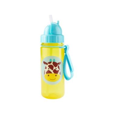 Imagem de Garrafa Flip Zoo Girafa Skip Hop, 384,5ml, Amarelo, Girafa