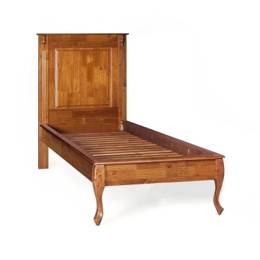 Imagem de Cama Solteiro 88cm em Madeira Maciça Hannover 60834 Linz Móveis - Imbuia Glazer