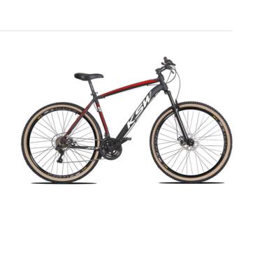Imagem de  Bicicleta Aro 29 Ksw Xlt 24v Freio a Disco Garfo Com Suspensão Mtb 29 Alumínio Pneu com Faixa Bege - Preto\Vermelho\Branco 