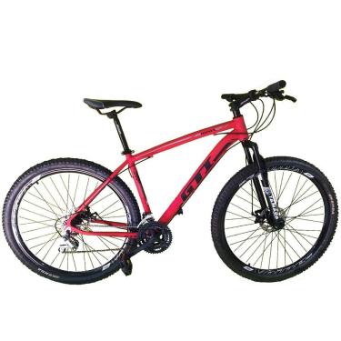 Imagem de Bicicleta Aro 29 Gti Roma Alumínio 27v Freio a Disco Mecânico Garfo com Suspensão - Ver...