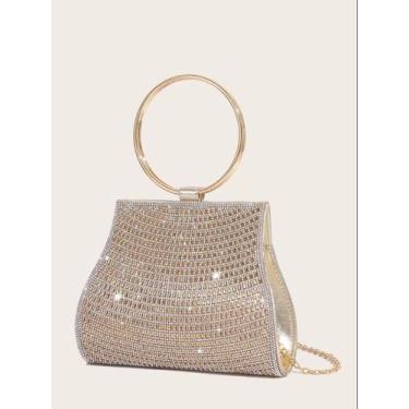 Imagem de Bolsa De Mão Feminina Com Strass E Diamantes Para Noite, Festa De Casa