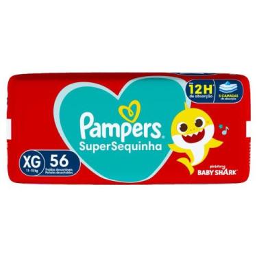 Imagem de Fralda Descartável Pampers Supersequinha Super XG 56 Unidades