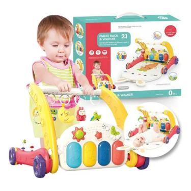 Imagem de Andador Infantil Brinquedo 2 Em 1 Vira Tapete Educativo Musical Didáti