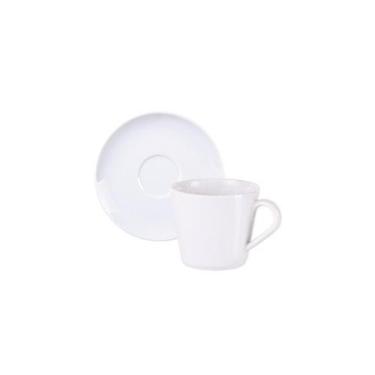 Imagem de Conjunto Xícara e Pires de Chá Tramontina Leonora em Porcelana 185 ml 
