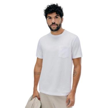 Imagem de Camiseta Manga Curta Com Bolso Hering Super Cotton Masculino 4FBZ, Bra