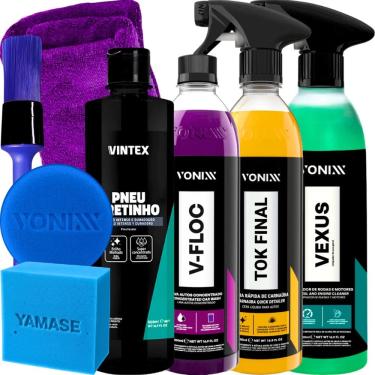 Imagem de Kit Shampoo V-Floc Cera Tok Final Vexus Vonixx Pretinho Vintex