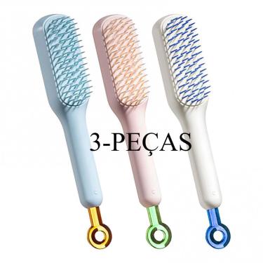 Imagem de Escova de Cabelo Pente Telescópico Yl Mágico para Limpeza do Couro Cabeludo Antiestática 3-Peças OEM