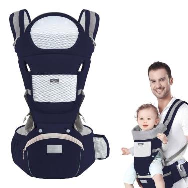 Imagem de Canguru para Bebê 3 em 1 Ergonômico Frontal Hipseat com Painel Protetor Azul OEM