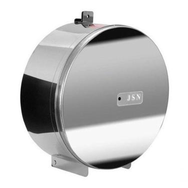Imagem de Kit 10 Suporte para Papel Higiênico Aço Inox Porta Cadeado 300M Inox Higipack