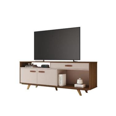Imagem de Rack Frision para TV até 65 Polegadas - Top Decor, Nogal/Off-White