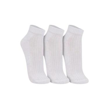 Imagem de Kit Com 3 Pares De Meias Unissex Feminino E Masculino Cano Curto Trifi