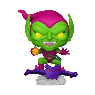 Imagem de Boneco Colecionável Marvel Homem-Aranha Duende Verde com Pose Dinâmica e Cores Vibrante...