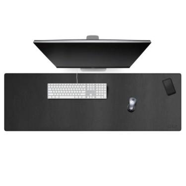 Imagem de Almofada de mesa Cacoy Large Leather 120x40cm impermeável preta