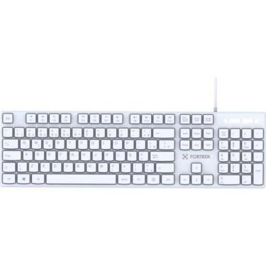 Imagem de Teclado Office Fortrek K15 Slim Usb Abnt2 Branco