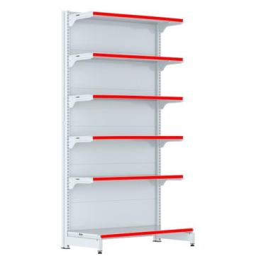 Imagem de Gondola Parede 202 FIT Farmacia Inicial 6 Bd Branco Pe Vermelho - Amap