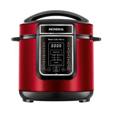 Imagem de Panela de Pressão Elétrica 6L Mondial PE60 Vermelha 127V, 110V