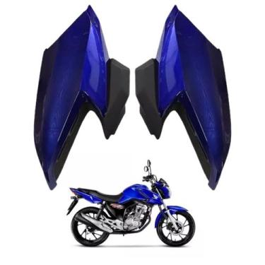 Imagem de Asa Aba Lateral Aleta Tanque Honda Cg Fan 160 Azul Caraiva 2022 - Para