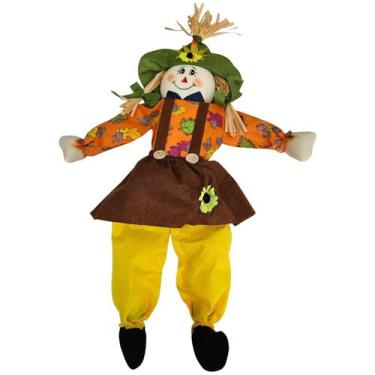 Imagem de Espantalho Menina Lj 70cm Decoração Festa Junina Sentado - sm decora