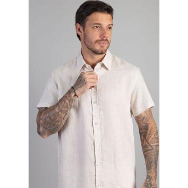 Imagem de Camisa 100% Linho M/C - Red Feather, G, Natural