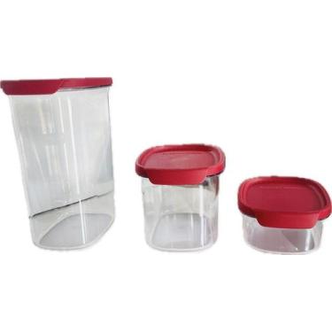 Imagem de Tupperware Kit 3 Peças Ultra Clear Paixão