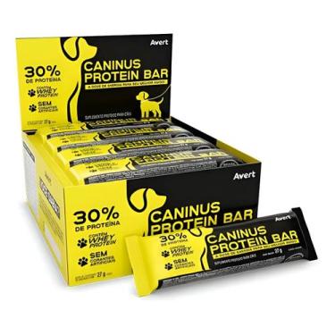 Imagem de Caninus Protein Bar Caixa Display Avert Barrinha Proteica Cães 16 Unid