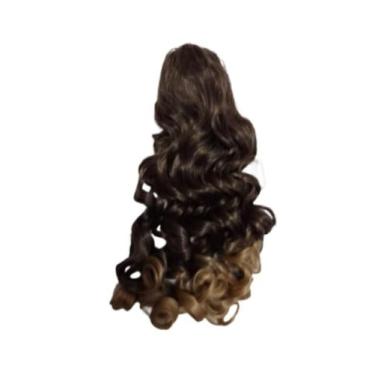 Imagem de Aplique rabo de cavalo de tela loiro escuro com californianas 50 cm fi