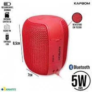 Imagem de Caixinha De Som Bluetooth Potente Usb Pen drive Bateria: 3,7V/600mAh -