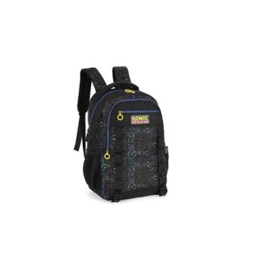 Imagem de Mochila De Costas Juvenil Sonic Luxcel 022065 Cor:Preto, Preto