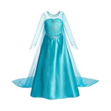 Imagem de Vestido Infantil de Princesa Elsa e Anna - Fantasia Floral para Festa 