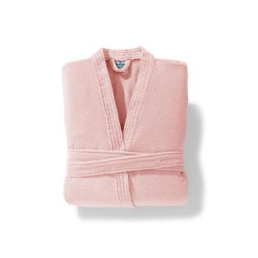 Imagem de Roupão de Banho Adulto Velour Tamanho P - Dohler, Rosa claro 10501