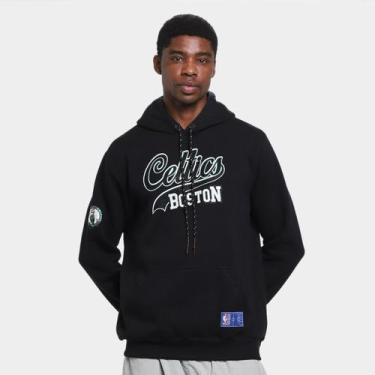Imagem de Moletom NBA Boston Celtics Street Mitchell & Ness Masculino, Preto, G