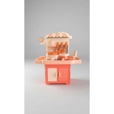 Imagem de Cozinha Infantil Brinquedo Com Acessórios Coral Rosa - Congratulations