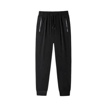 Imagem de Calças Esportivas Masculinas Com Stretch E Bolsos Com Zíper Para Corri