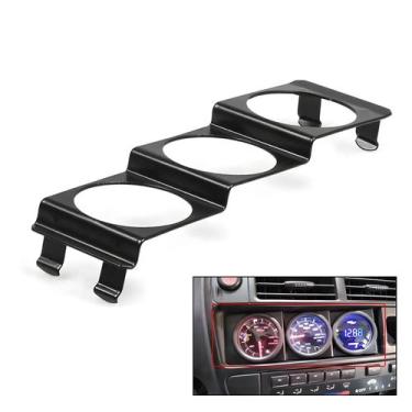 Imagem de Painel De Rádio Universal Preto De 52mm Com 3 Medidores E Suporte De 2