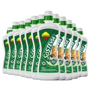 Imagem de Kit 12 Unid. Adoçante Lowçucar Sostevia Líquido 65ml