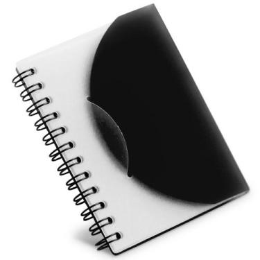 Imagem de Mini Caderneta Capa Plástica 8x11cm 80 Folhas Sem Pauta - TopGet, Pret