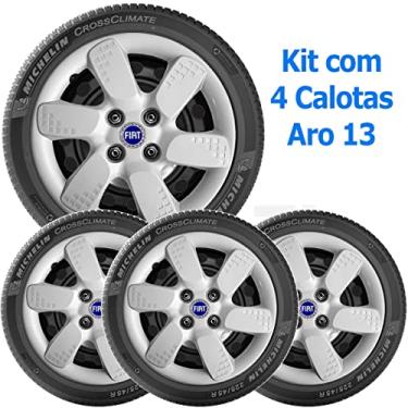 Imagem de 4x Calota FIAT UNO MILLE PALIO SIENA Aro 13 Emblema 095cb