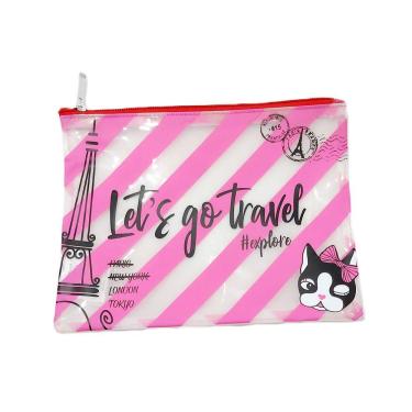 Imagem de Necessaire Feminina Porta Objetos Rebecca Bonbon Style Rosa