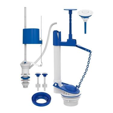 Imagem de Kit Mecanismo Completo Blukit Universal com Caixa Acoplada, Acionamento Superior
