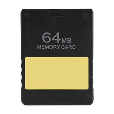 Imagem de ASHATA Cartão de memória 8/16/32/64 MB, cartão de memória do jogo, para cartão de memória do console de jogos PS2, para cartão de memória FMCB V1.966, cartão de memória do jogo para console PS2, preto (64MB)