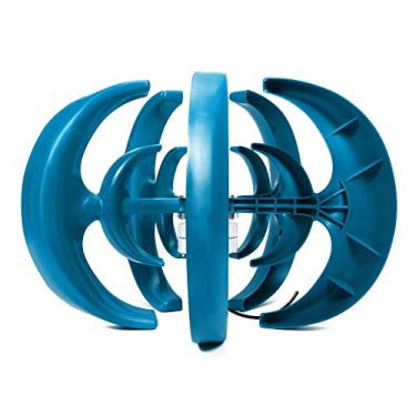 Imagem de HUIZHITENGDA Nova Turbina eólica da Lanterna, 4000W 12V 24V 48V Kit de gerador de turbinas eólicas em casa com controlador para uso doméstico (azul),24v