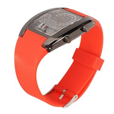 Imagem de RelóGio LED, RelóGio Digital de Presente de aço InoxidáVel para Festa (Cinto Azul Claro)