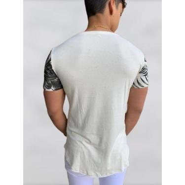 Imagem de Camiseta  Masculina Long Slin Camisa Estampada Malha Fina - Execução J