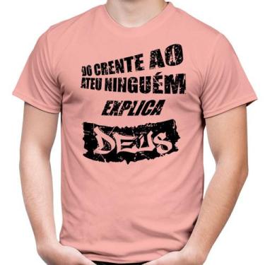 Imagem de Camiseta Masc Evangélica Ninguém Explica Deus - 100% Algodão - Atelier