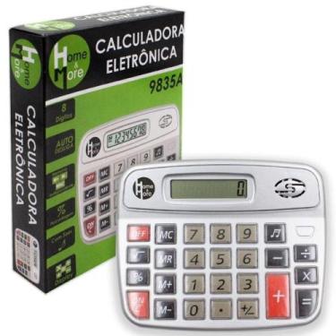 Imagem de Calculadora Eletronica 8 Digitos Com Som A Pilha 15,3X12cm - Hm Comerc